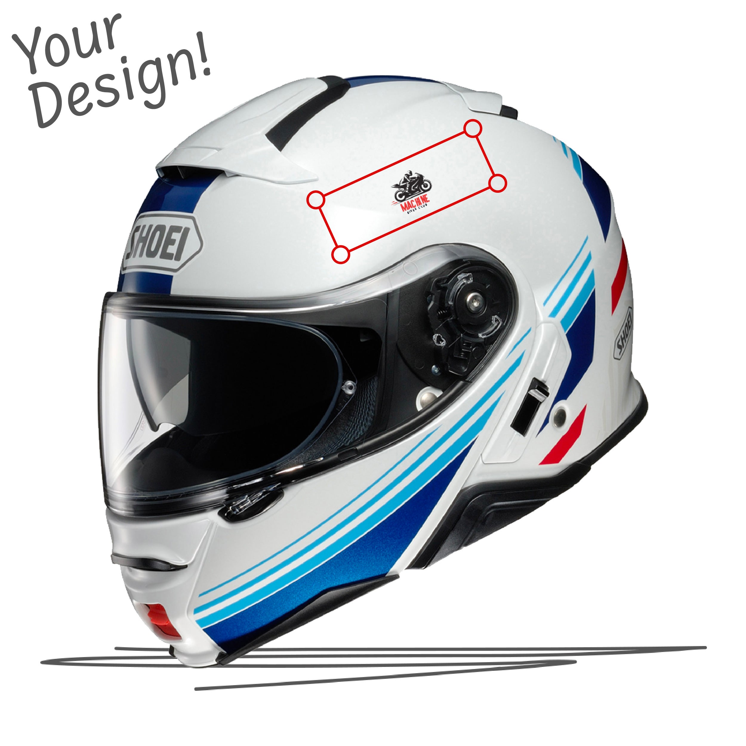 Klapphelm Neotec II Separator TC-10 weiss-blau-rot