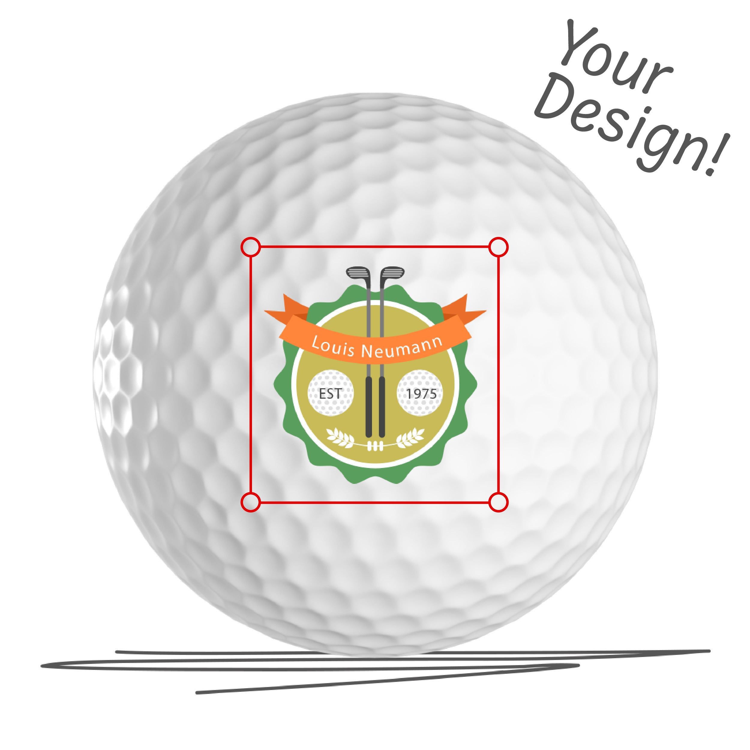 GOLFBALL EINSEITIGE BEDRUCKUNG