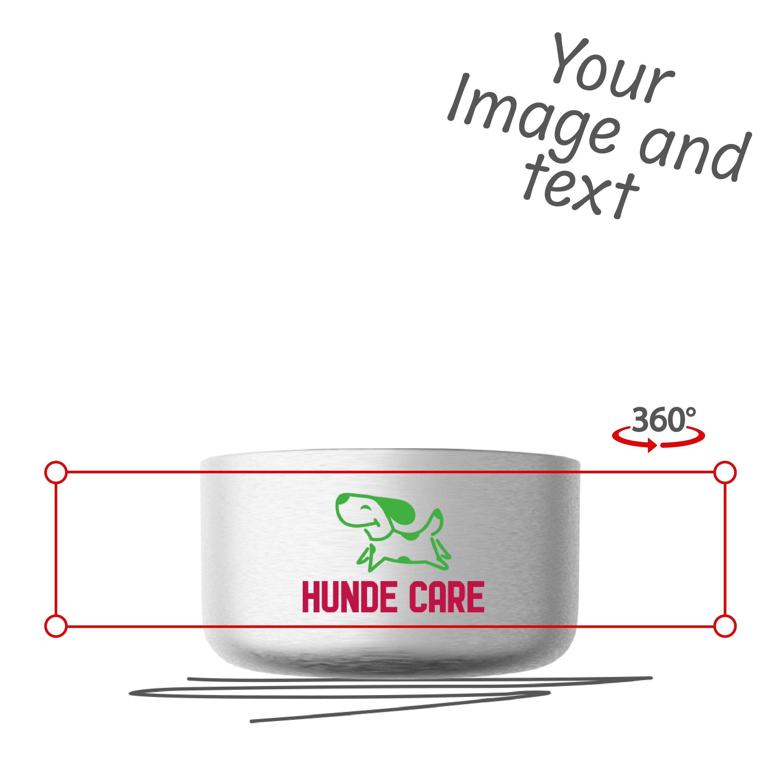 Hundenapf personalisieren | Freezack Matt Straight 850 ml