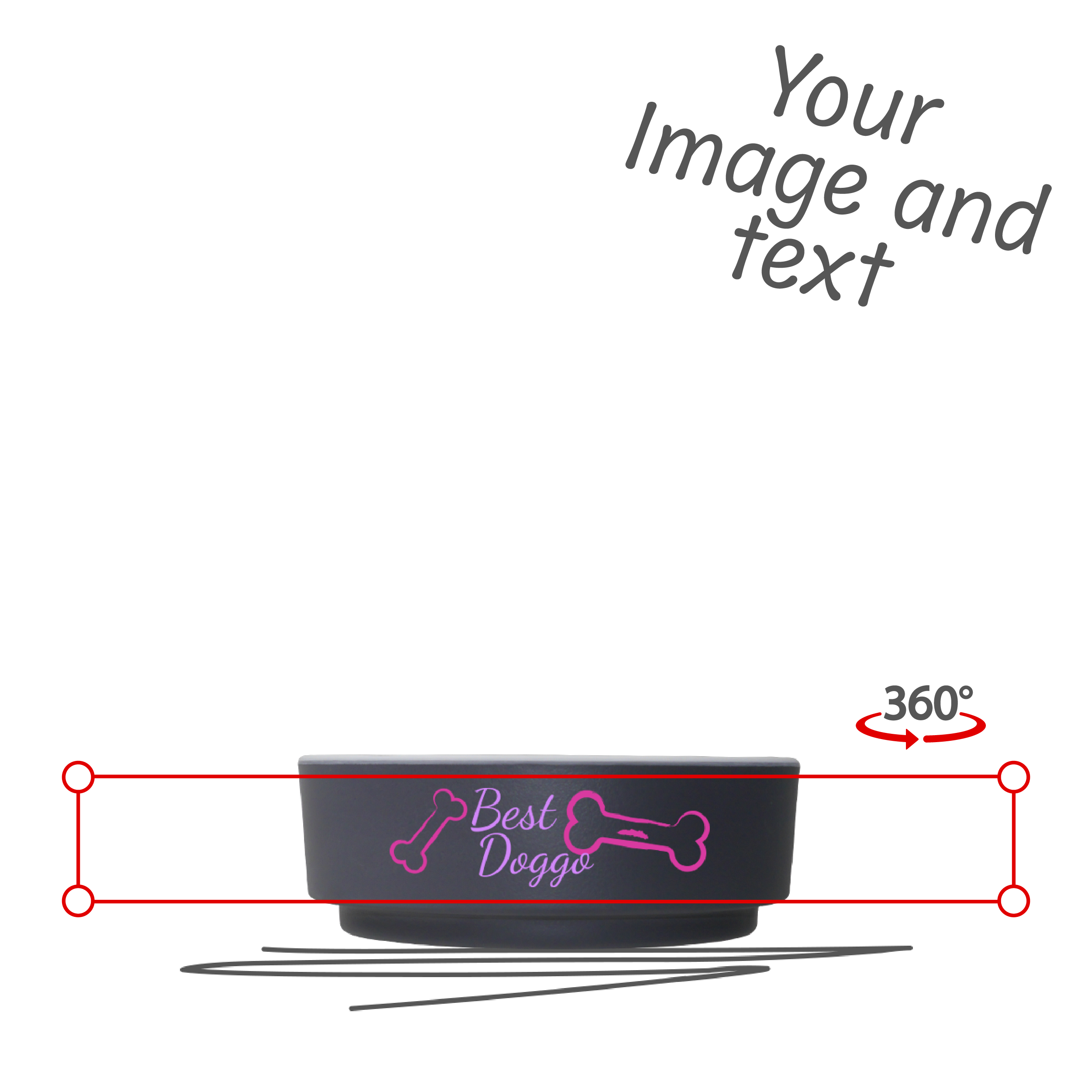Hundenapf personalisieren | Freezack "Fiss-Bowl" 350 ml