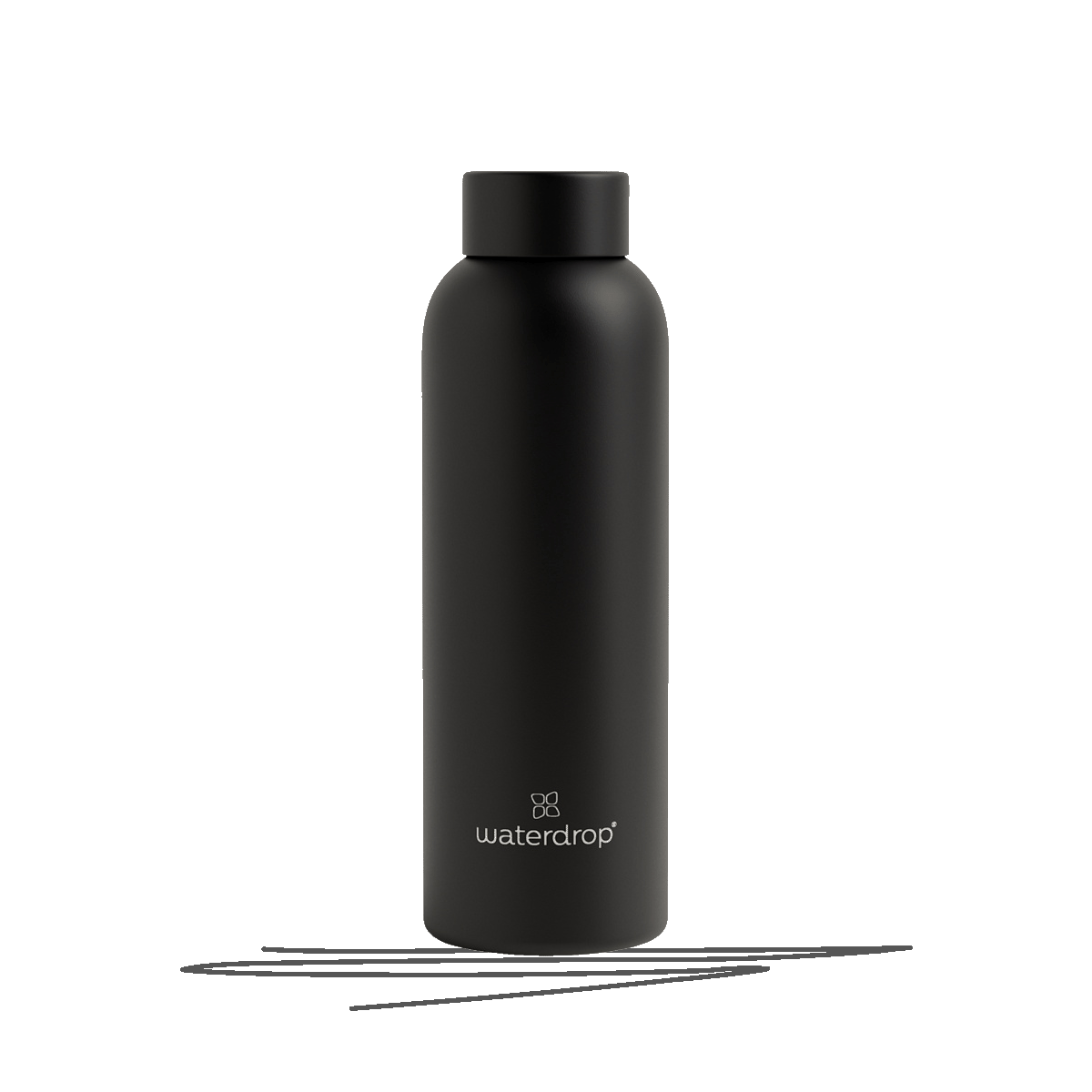 Waterdrop Trinkflasche personalisieren Therm Steel 0.6 black matt